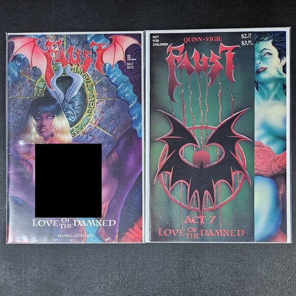Faust 5-Book Lot 1st Printings 🔑 issues (1991-1995) Tim Vigil Rebel - Picture 2 of 10